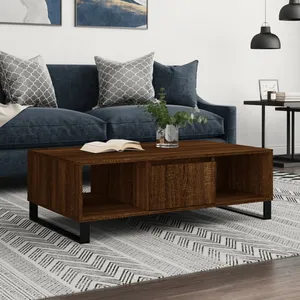 vidaXL Table basse chêne marron 104x60x35 cm bois d'ingénierie pas cher