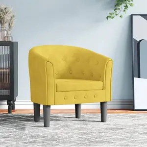 Comparateur de prix : vidaXL Fauteuil cabriolet jaune velours