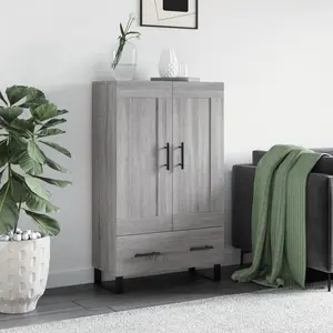 vidaXL Buffet haut sonoma gris 69,5x31x115 cm bois d'ingénierie pas cher