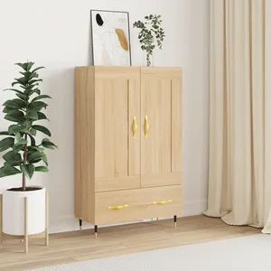 vidaXL Buffet haut chêne sonoma 69,5x31x115 cm bois d'ingénierie pas cher