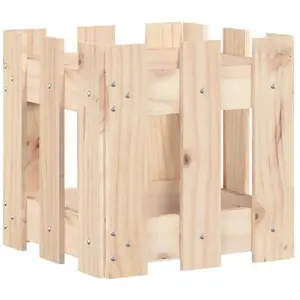 Comparateur de prix : vidaXL Jardinière avec design de clôture 30x30x30 cm pin massif