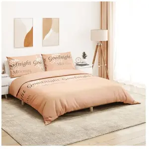 vidaXL Ensemble de housse de couette rose 260x220 cm Coton pas cher