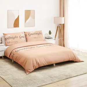 vidaXL Ensemble de housse de couette rose 155x220 cm Coton pas cher