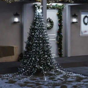 Comparateur de prix : vidaXL Guirlande de sapin de Noël 320 LED blanc froid 375 cm