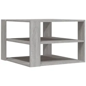 vidaXL Table basse sonoma gris 59,5x59,5x40 cm bois d'ingénierie pas cher