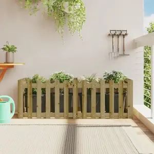 vidaXL Lit surélevé de jardin design de clôture bois de pin imprégné pas cher
