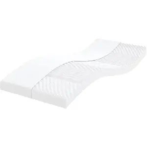 vidaXL Matelas en mousse 2 pcs blanc 100x200 cm 7 zones dureté 20 ILD pas cher