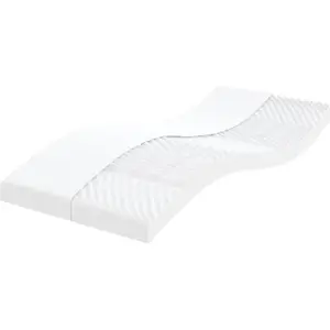 Comparateur de prix : vidaXL Matelas en mousse 2 pcs blanc 90x190 cm 7 zones dureté 20 ILD