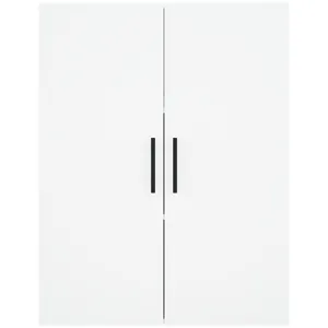 vidaXL Buffet haut Blanc 69,5x34x180 cm Bois d'ingénierie pas cher