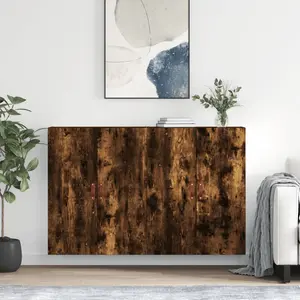 VIDAXL Armoires murales 2 pcs chêne fumé 69,5x34x90 cm pas cher