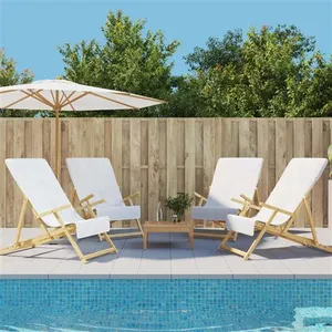 Comparateur de prix : vidaXL Serviettes de plage 4 pcs blanc 60x135 cm tissu 400 GSM