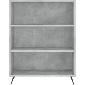 vidaXL Buffet haut Gris béton 69,5x34x180 cm Bois d'ingénierie pas cher
