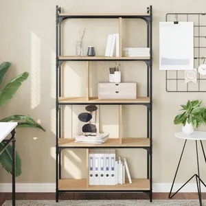 vidaXL Bibliothèque 5 niveaux chêne sonoma 76x32x158 cm pas cher