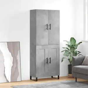vidaXL Buffet haut - Gris Béton pas cher