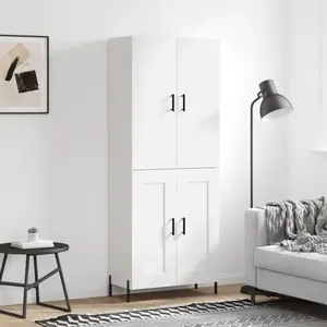 vidaXL Buffet haut - Blanc - 69,5x34x180 cm pas cher