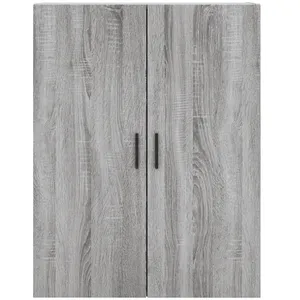 vidaXL Buffet haut Sonoma gris 69,5x34x180 cm Bois d'ingénierie pas cher