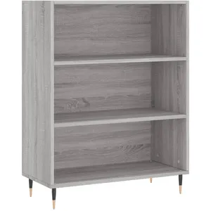 vidaXL Buffet haut Sonoma gris 69,5x34x180 cm Bois d'ingénierie pas cher