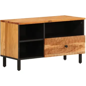 vidaXL Meuble TV 80x33x46 cm bois d'acacia massif pas cher
