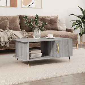 vidaXL Table basse sonoma gris 90x50x40 cm bois d'ingénierie pas cher