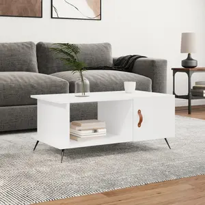 Comparateur de prix : vidaXL Table basse blanc 90x50x40 cm bois d'ingénierie