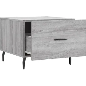 vidaXL Tables basses 2 pcs sonoma gris 50x50x40 cm bois d'ingénierie pas cher
