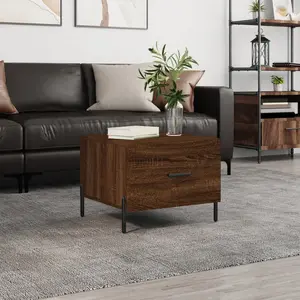 vidaXL Table basse Chêne marron 50x50x40 cm Bois d'ingénierie pas cher