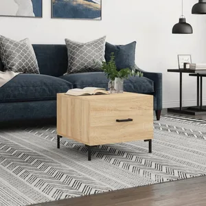 vidaXL Table basse Chêne sonoma 50x50x40 cm Bois d'ingénierie pas cher