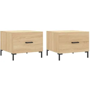 Comparateur de prix : vidaXL Tables basses 2 pcs chêne sonoma 50x50x40 cm bois d'ingénierie