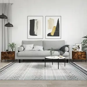 Comparateur de prix : vidaXL Tables basses 2 pcs chêne fumé 50x50x40 cm bois d'ingénierie