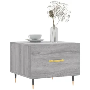vidaXL Tables basses 2 pcs sonoma gris 50x50x40 cm bois d'ingénierie pas cher