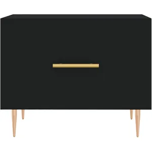 Comparateur de prix : vidaXL Tables basses 2 pcs noir 50x50x40 cm bois d'ingénierie
