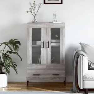 vidaXL Buffet haut sonoma gris 69,5x31x115 cm bois d'ingénierie pas cher