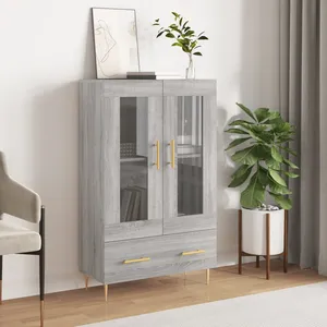 vidaXL Buffet haut sonoma gris 69,5x31x115 cm bois d'ingénierie pas cher