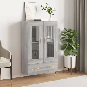 vidaXL Buffet haut sonoma gris 69,5x31x115 cm bois d'ingénierie pas cher
