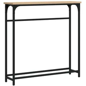 Comparateur de prix : vidaXL Table console chêne sonoma 75x19,5x75 cm bois d'ingénierie