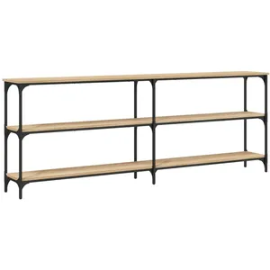 Comparateur de prix : vidaXL Table console chêne sonoma 200x29x75 cm bois dingénierie 834111