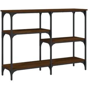 vidaXL Table console chêne marron 102x29x75 cm bois d'ingénierie pas cher