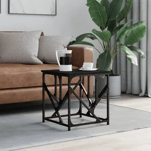 vidaXL Table basse noir 45x45x47,5 cm bois d'ingénierie pas cher