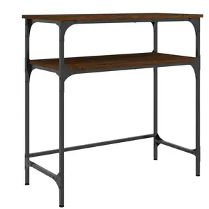 vidaXL Table console chêne marron 75x35,5x75 cm bois d'ingénierie pas cher