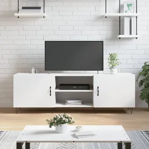 Comparateur de prix : vidaXL Meuble TV blanc 150x30x50 cm bois d'ingénierie
