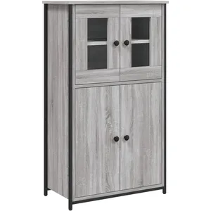 vidaXL Buffet haut sonoma gris 62x32x106,5 cm bois d'ingénierie pas cher