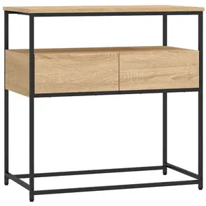 Comparateur de prix : vidaXL Table console chêne sonoma 75x40x75 cm bois d'ingénierie