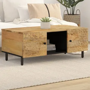 vidaXL Table basse 100x54x40 cm bois de manguier massif pas cher