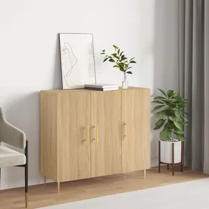 vidaXL Buffet chêne sonoma 90x34x80 cm bois d'ingénierie pas cher