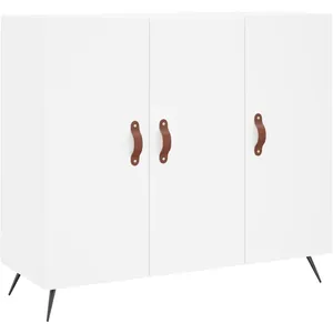 vidaXL Buffet blanc 90x34x80 cm bois d'ingénierie pas cher