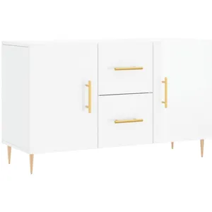vidaXL Buffet blanc brillant 100x36x60 cm bois d'ingénierie pas cher