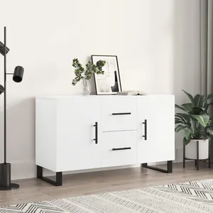 vidaXL Buffet blanc 100x36x60 cm bois d'ingénierie pas cher