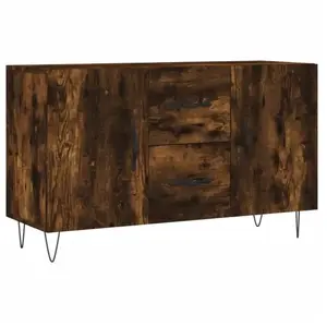 vidaXL Buffet chêne fumé 100x36x60 cm bois d'ingénierie pas cher