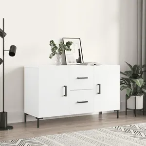 vidaXL Buffet blanc 100x36x60 cm bois d'ingénierie pas cher