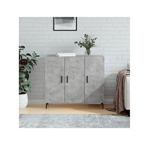 vidaXL Buffet gris béton 90x34x80 cm bois d'ingénierie pas cher